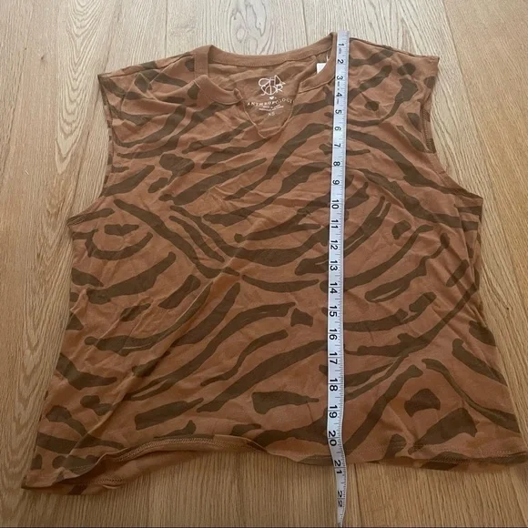 ANTHROPOLOGIE LEOPARD PRINT V-NECK TANK  TOP - XS - Picture 8 of 11